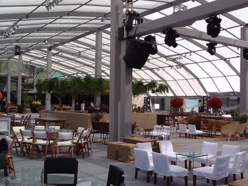 Carpa cerrada para fiesta de noche en Maldonado