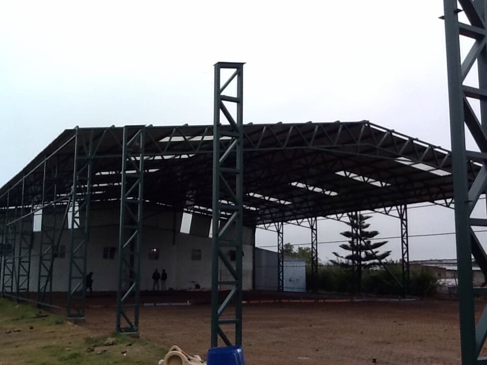 Montaje de galpón para evento deportivo en Maldonado